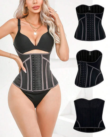 Three-row buckle cross-body latex sports waist and abdomen belt