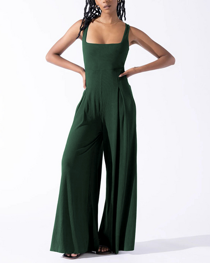 Fashion High-Waisted Casual Commuting Jumpsuit