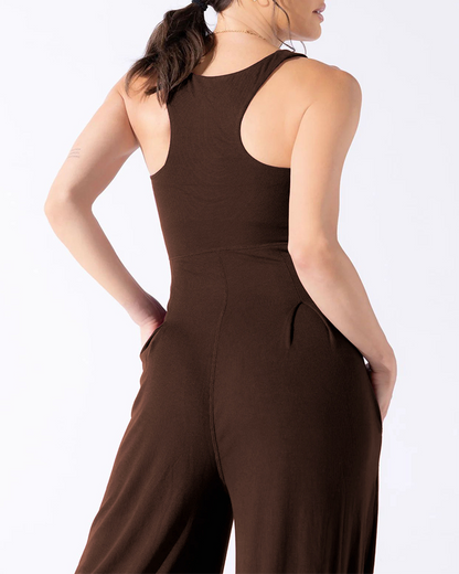 Fashion High-Waisted Casual Commuting Jumpsuit