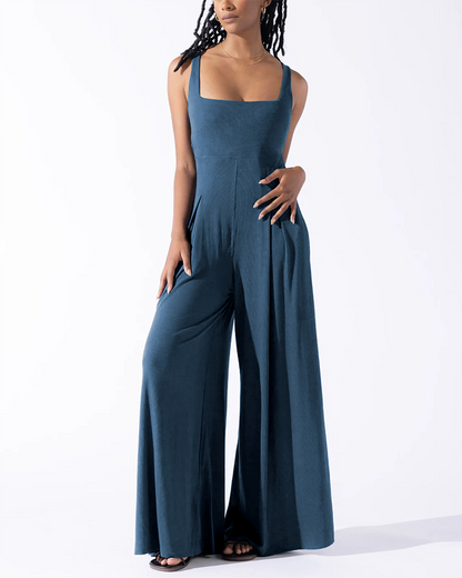 Fashion High-Waisted Casual Commuting Jumpsuit