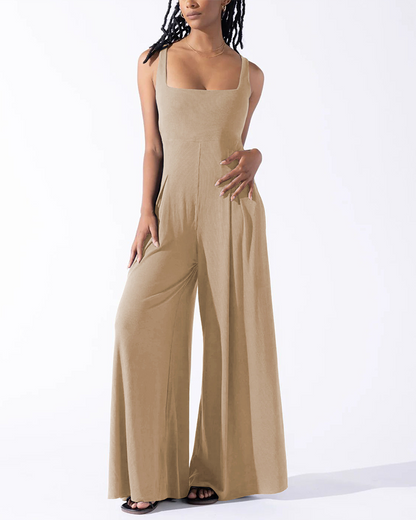 Fashion High-Waisted Casual Commuting Jumpsuit