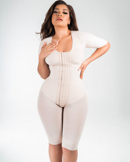 Harmony Hug - Full Body - Colombian Faja Corset with Sleeves - Post-Surgical