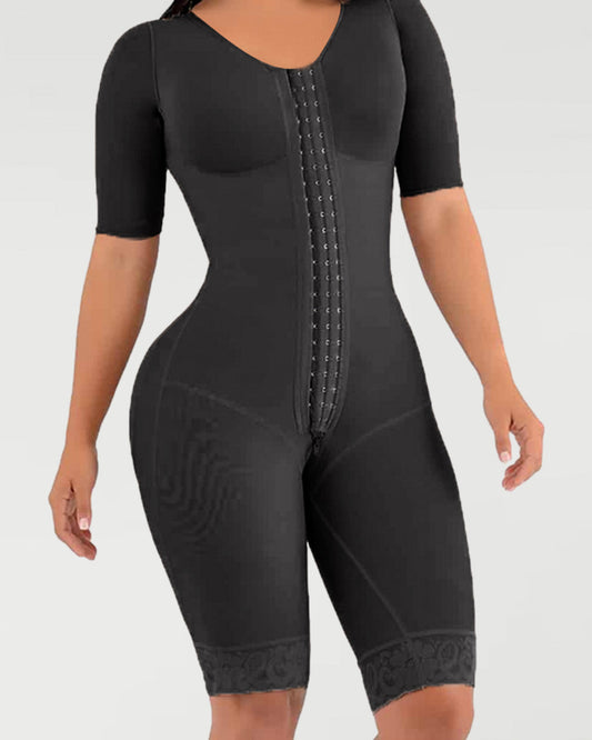 One-Piece Compression Girdle with Brooch Sleeves