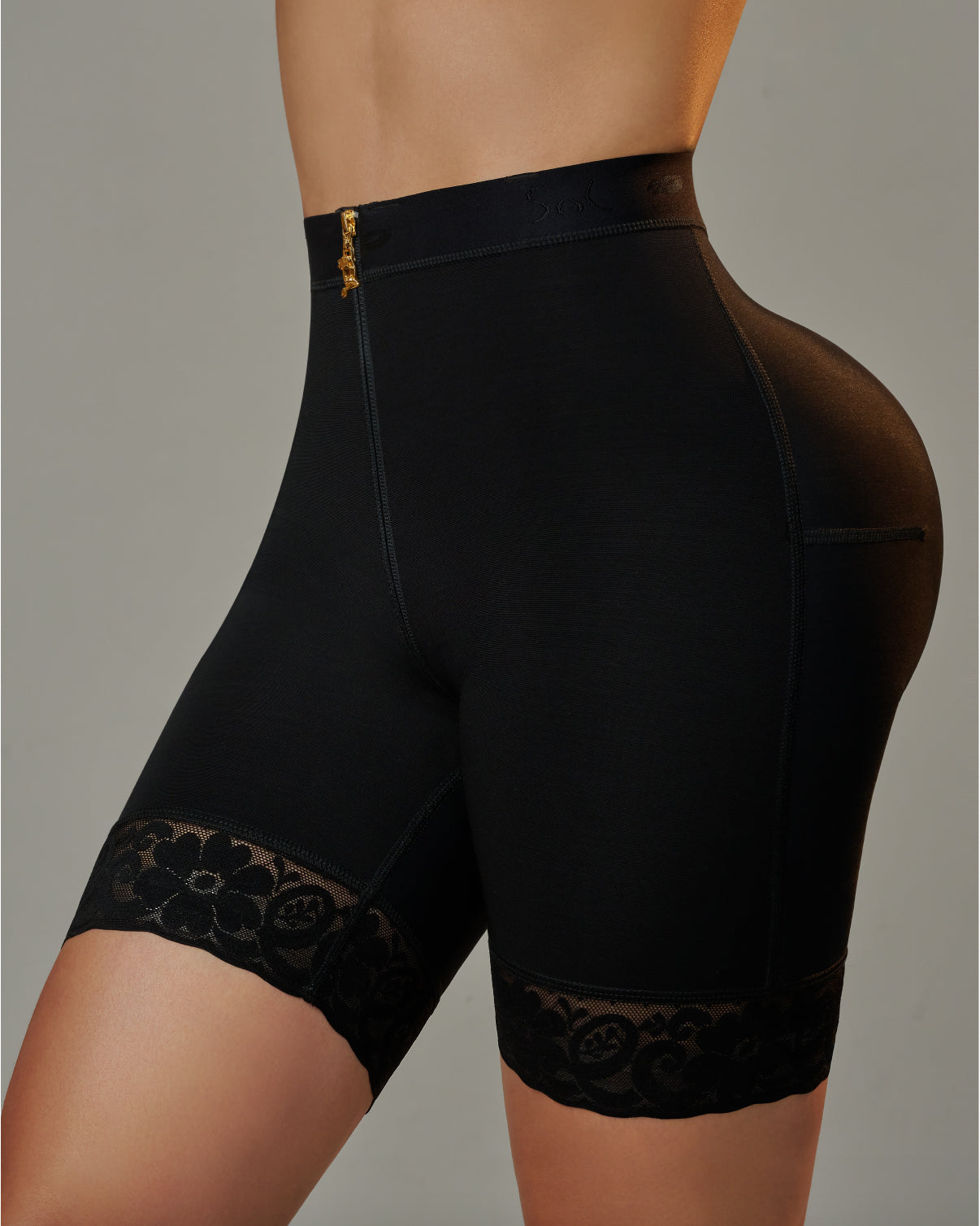 Invisible Short with Zipper- Mid-leg Shapewear