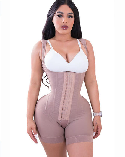 High Double Compression Garment Abdomen Control HOOK AND EYE CLOSURE Tummy Control  Adjustable Bodysuit