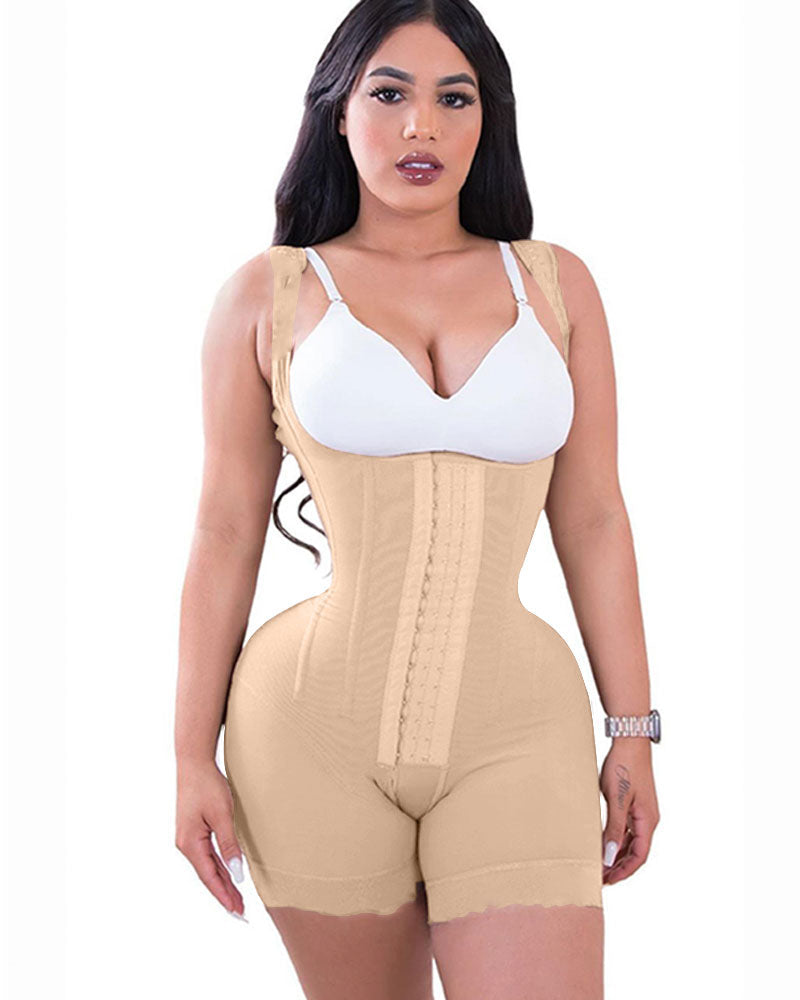 High Double Compression Garment Abdomen Control HOOK AND EYE CLOSURE Tummy Control  Adjustable Bodysuit
