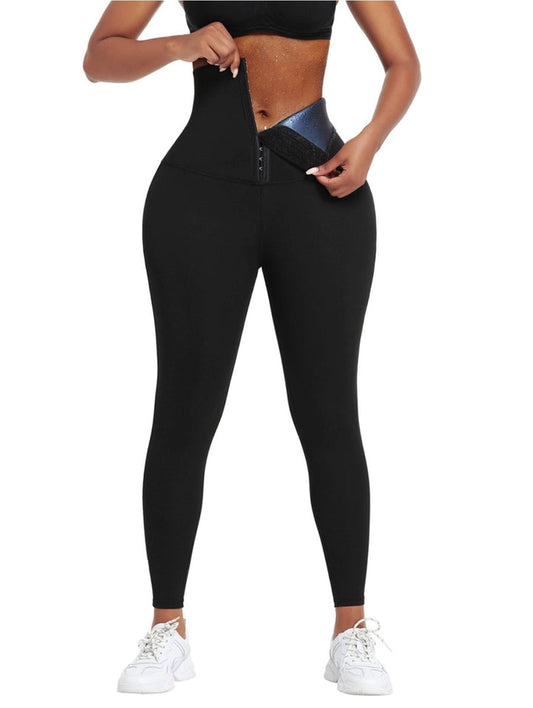 LEGGINGS WITH BLUE NEOPRENE TUMMY CONTROL