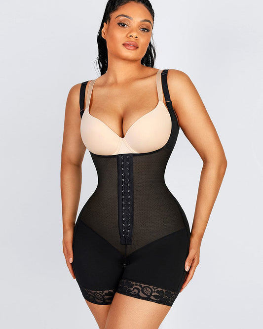 Breathable Latex Open Bust Tummy Control Firm Compression Shapewear