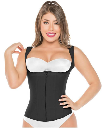 Lady's Vest Waist Trainer with Zipper Wide Straps -High Compression Line