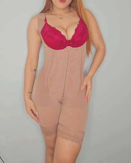 Internal Hooks Zipper Tummy Conrtrol Shapewear