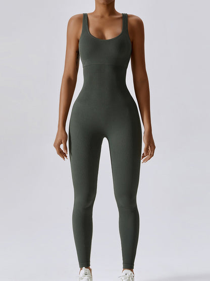 Slim-Fit Stretch Jumpsuit With Seamless Tummy Tuck