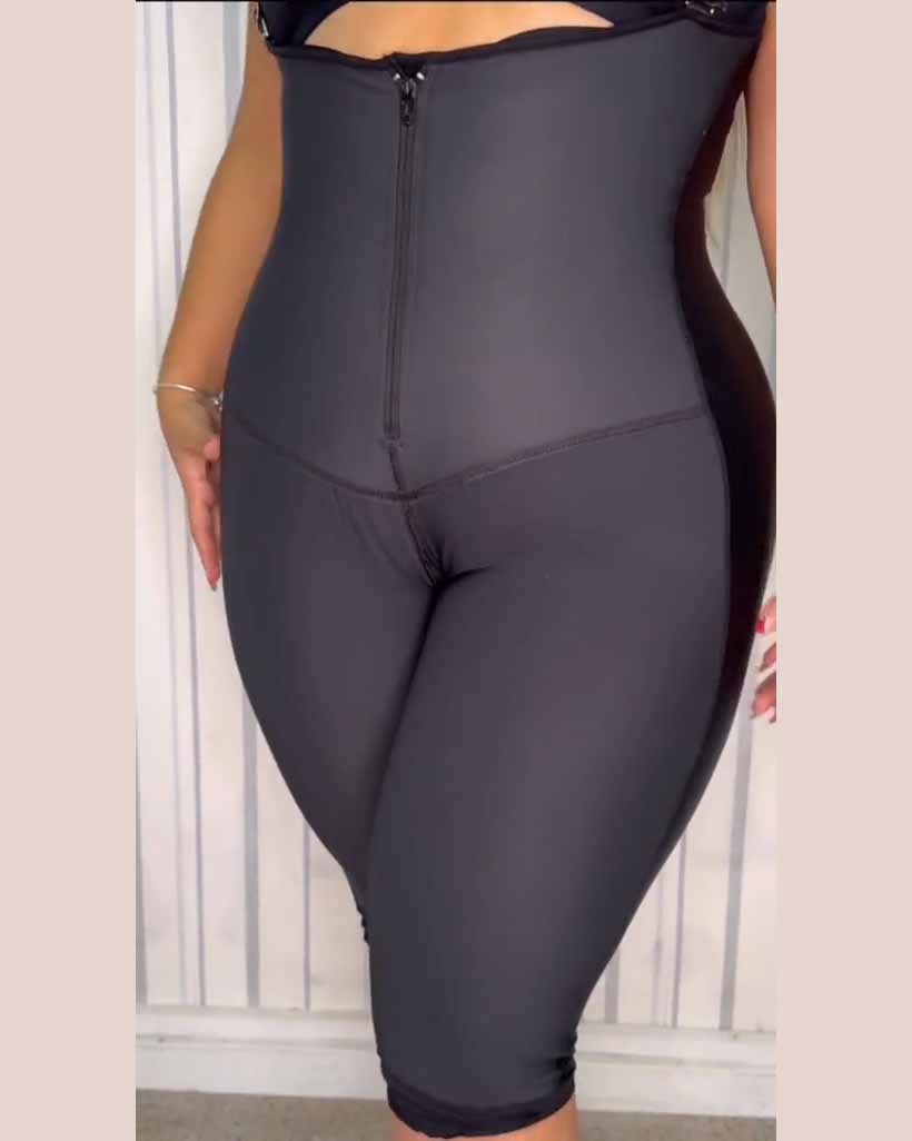 Internal Hooks Tummy Control Zipper Shapewear