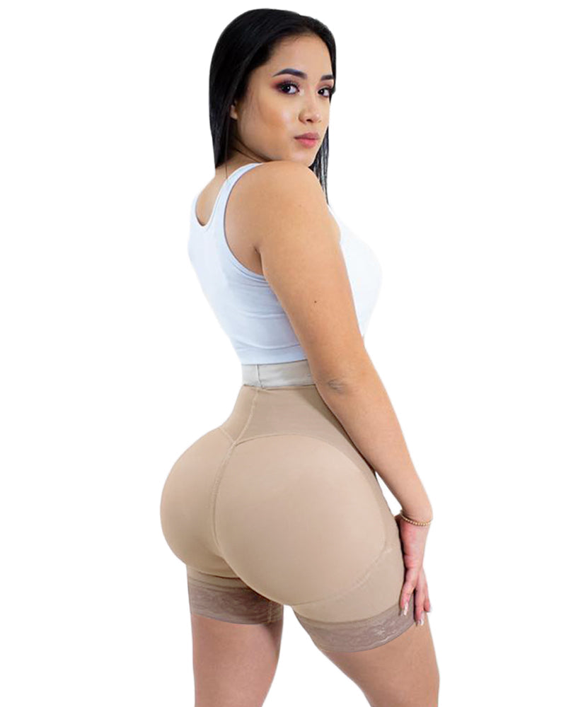 Daily Life Use Double Pressure Shaping Shorts Slimming Fajas Lace Body Shaper Girdle