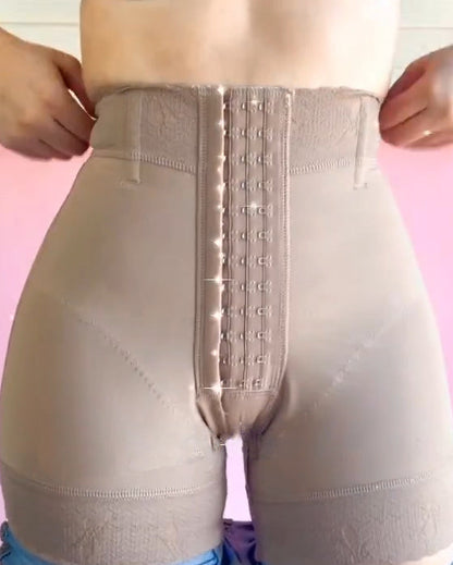 High Waist Butt Lift Shorts With Three Levels Of Hook And Eyes