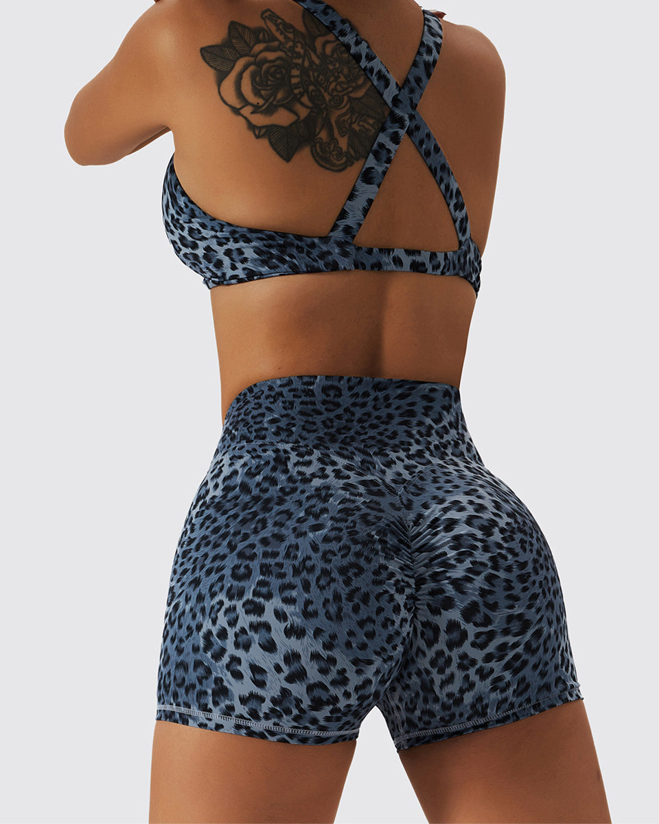 Yoga Bra Sexy Sports Bra Quick Dry Print Leopard Workout Tops