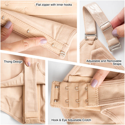 Open Bust Thong Tummy Control Shapewear for Women
