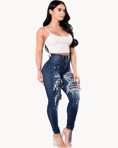 Women's Ripped Denim Pants