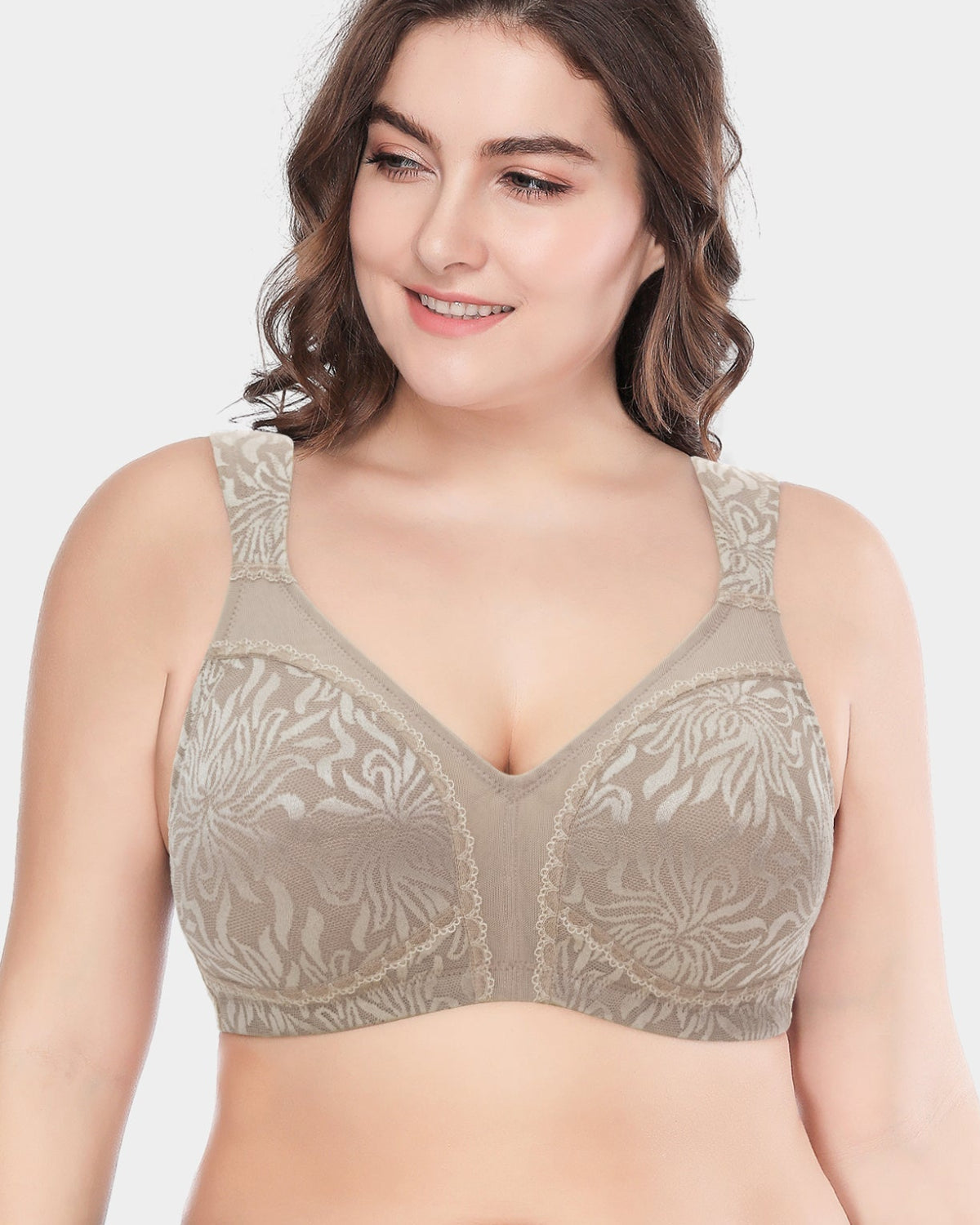 Minimizer Non Padded Wirefree Plus Size Bra Toffee