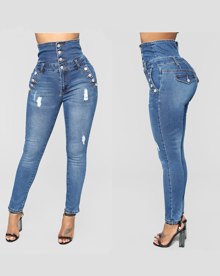 High Rise Stretch Jeans