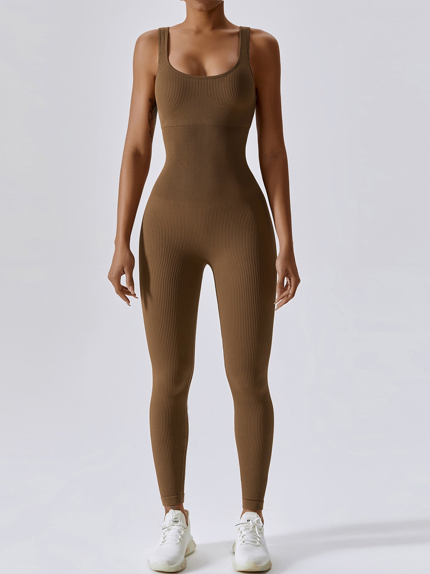 Slim-Fit Stretch Jumpsuit With Seamless Tummy Tuck