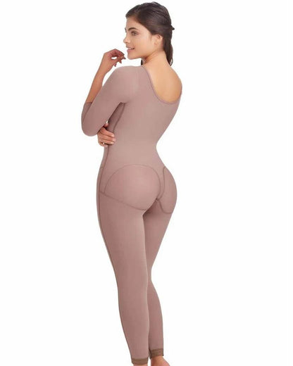 Woman Long Sleeves Full Body Shaperwear Weight Loss Postpartum Shaper Post Liposuction Bodysuit