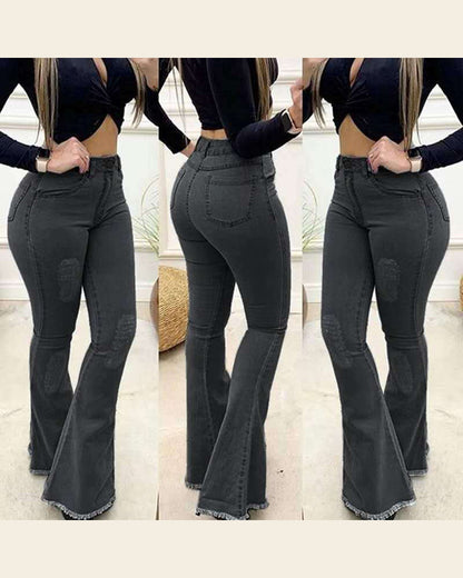 Slim Sexy High Waist Flared Trousers