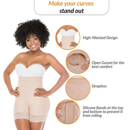 Colombian Shapewear Girdle High-Waist  Butt Lift & Tummy ControlShorts for Women