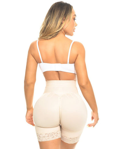 HIGH WAIST PUSH UP SHORTS WITH 3 ROWS OF BOOTYLICIOUS ENHANCEMENT SNAPS