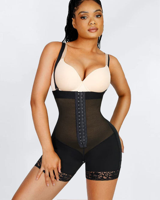 Sexy Lace Firm Compression Latex Buttocks Lifting Shapewear