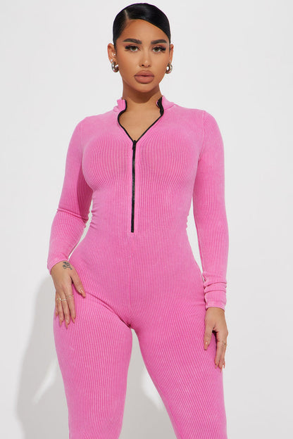 Seamless Zipper Yoga Jumpsuit