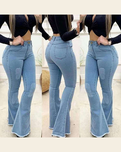 Slim Sexy High Waist Flared Trousers