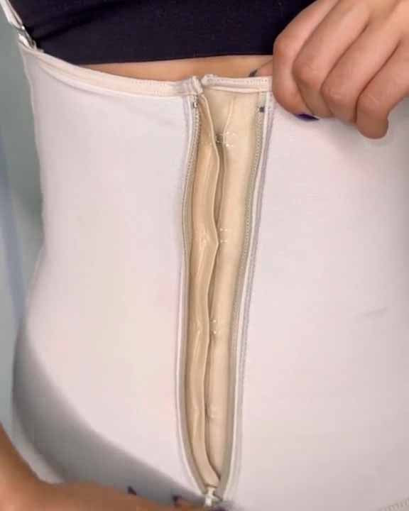 Internal Hooks Tummy Control Zipper Shapewear