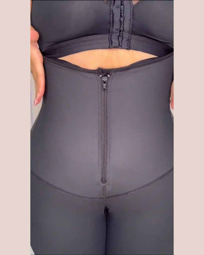 Internal Hooks Tummy Control Zipper Shapewear