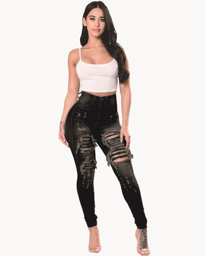 Women's Ripped Denim Pants