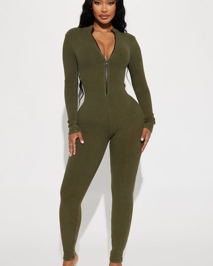 Seamless Zipper Yoga Jumpsuit