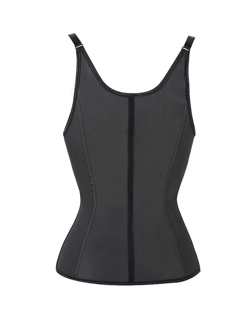 Waist Trainer Vest for Women Zipper Corset Body Shaper for Tummy Control Tank Top with Straps