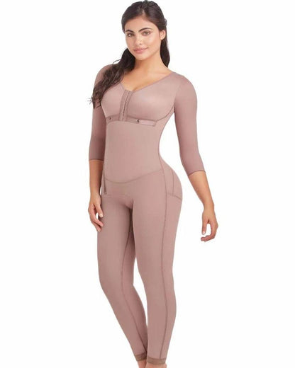 Woman Long Sleeves Full Body Shaperwear Weight Loss Postpartum Shaper Post Liposuction Bodysuit