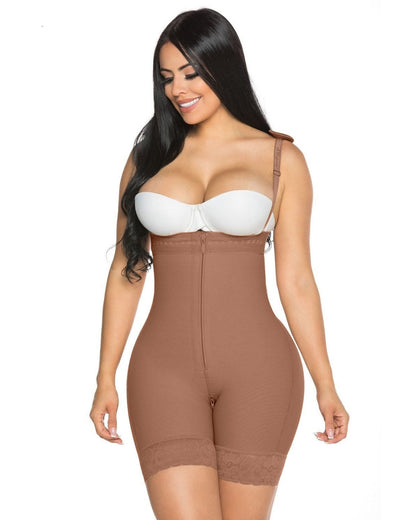 Fajas Colombianas Compression Shapewear Open Bust Tummy Control with Zipper