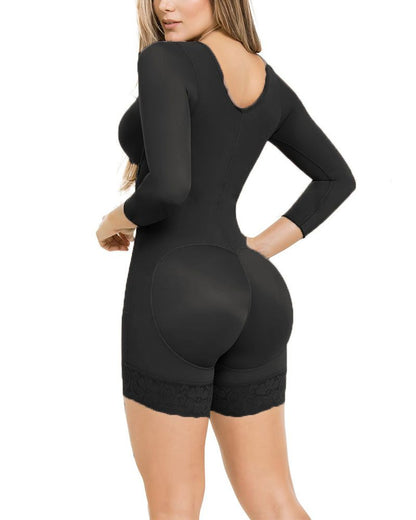 Long Sleeves Bodysuit Firm Control High-Back Shapewear For Women Breathable Bodysuit Compression Fajas