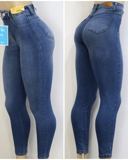 Sawary Jeans High Waist With Super Lipo Spandex - Wishe